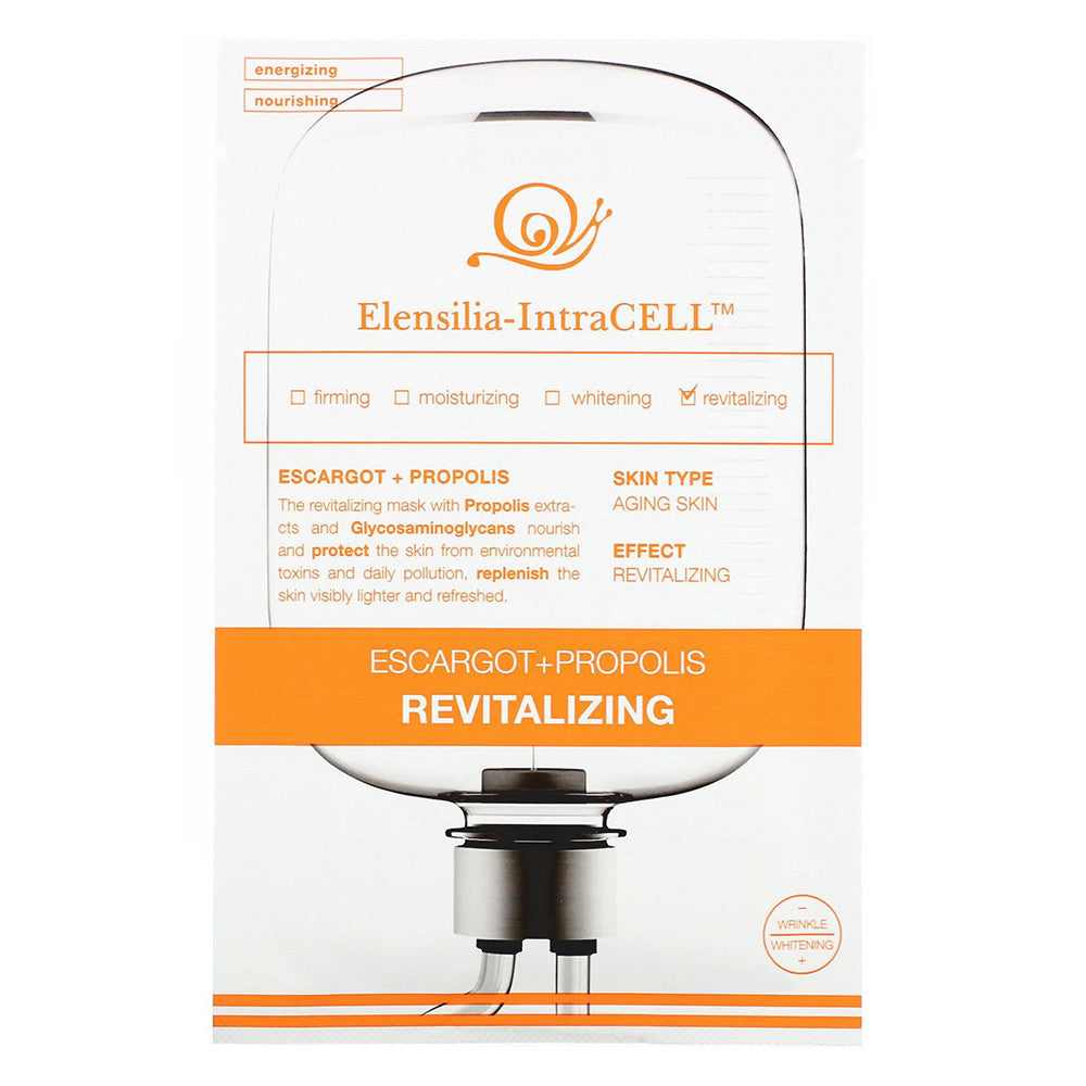 Elensilia IntraCELL Escargot Propolis Revitalizing Mask 1Box of 10 Sheets